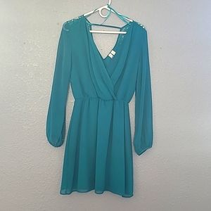Small dark turquoise cocktail dress